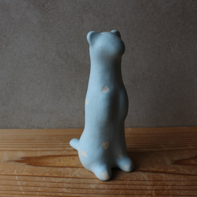 陶 オブジェ 空シリーズ エゾオコジョ Ezo Stoat 準絶滅危惧種の画像1枚目