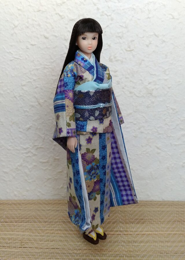 27cmドール着物 青継の画像1枚目