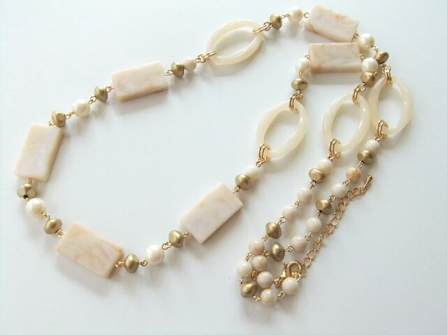 Necklace アクリル リバーストーン(N1185)の画像1枚目