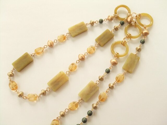 Necklace アクリル チェコ(N1186)の画像1枚目