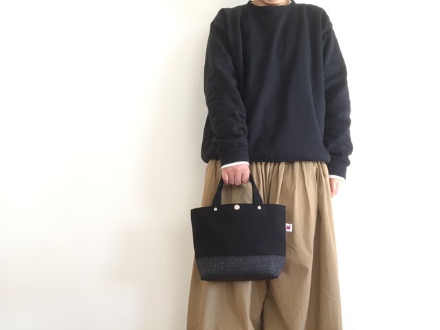 6号帆布手持ちトートS BlkSBlkBlkの画像1枚目