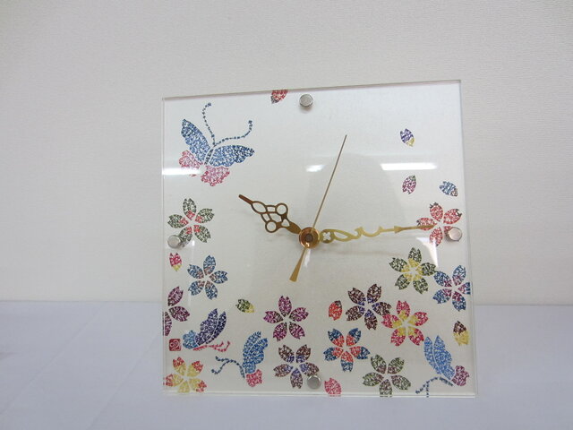 梵字 創作般若心経 桜と蝶 の画像1枚目