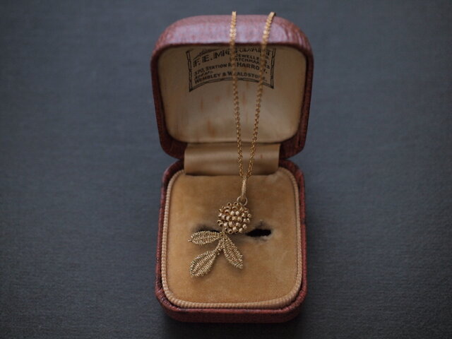 タティングレース 14kgf gold flower ネックレス 受注制作の画像1枚目