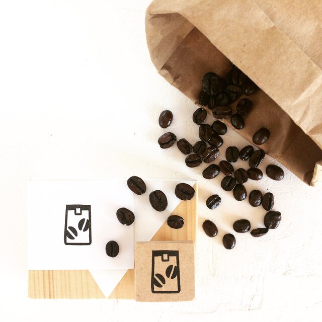 coffeeのアイコンはんこ『コーヒー豆(袋)』の画像1枚目