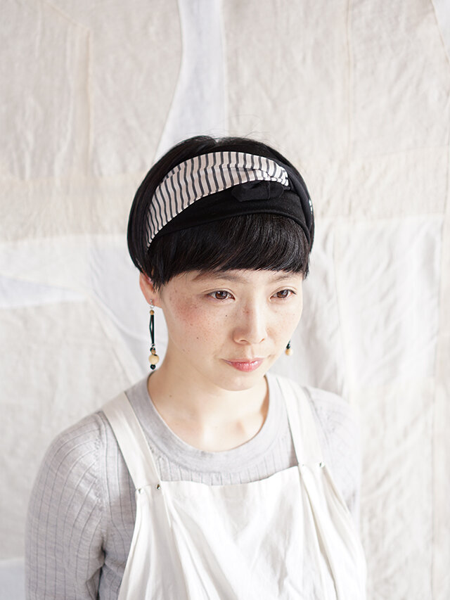 patchwork turban (cotton×linen mix 19ss-d)の画像1枚目