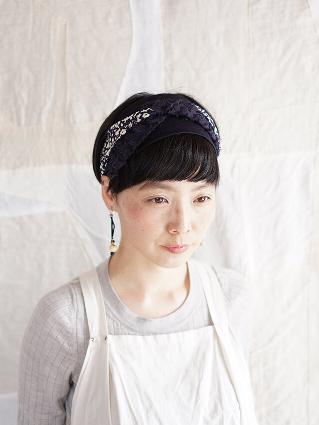 patchwork turban (cotton×linen mix 19ss-i)の画像1枚目