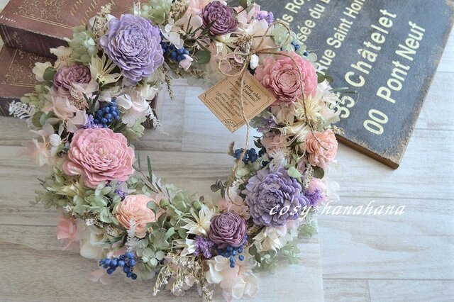 【母の日2019】ソーラーローズの大人パープルwreathの画像1枚目