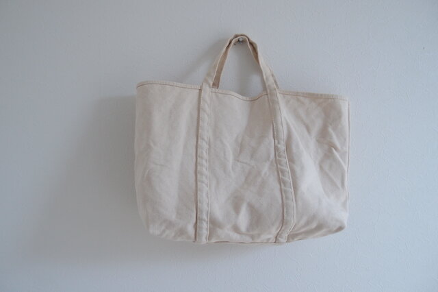 【A4対応】 帆布 BASIC TOTE ( M ) 生成りの画像1枚目