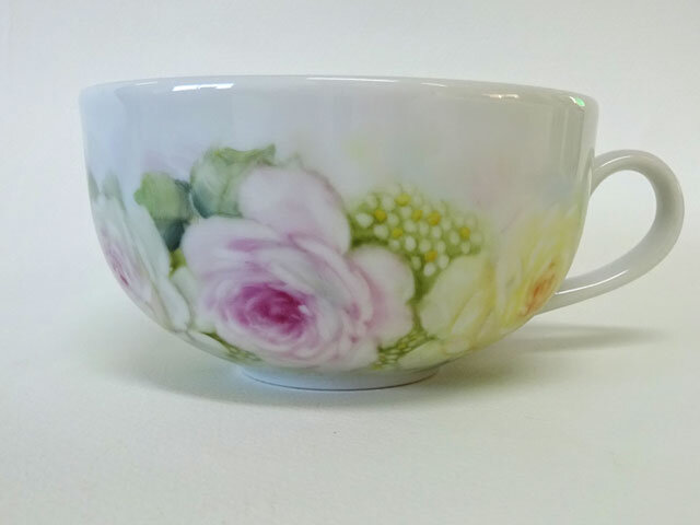 薔薇のスープマグ2(手描き)の画像1枚目