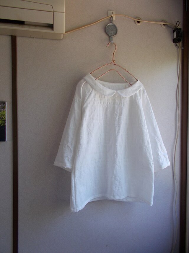 コットン丸襟ブラウスの画像1枚目