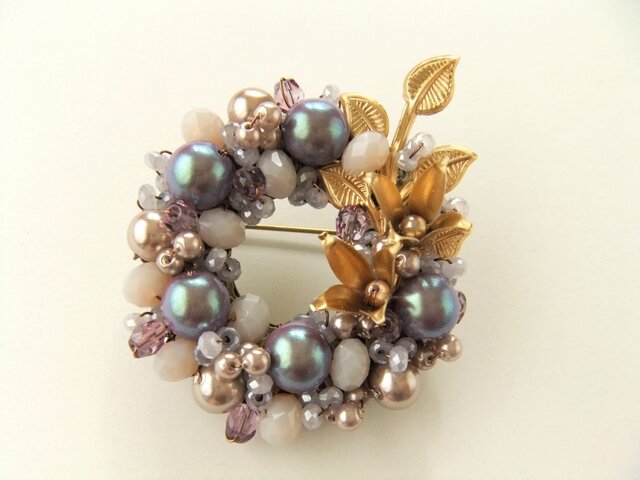 Brooch お花 小枝(K0774)の画像1枚目