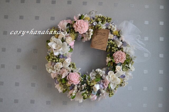 【母の日2019】パステルなチュールwreathの画像1枚目