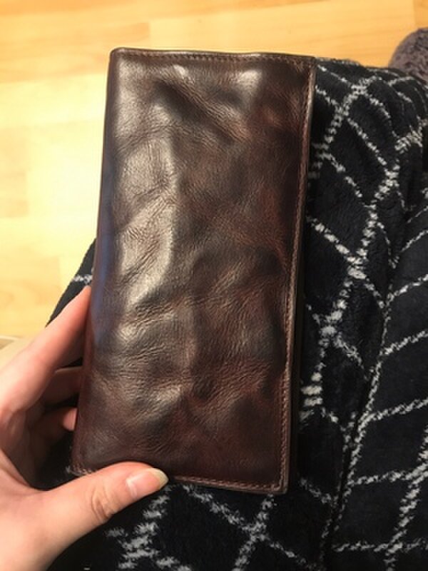 二つ折り長財布 復古 小銭入れあり 本牛革 レディース メンズの画像1枚目