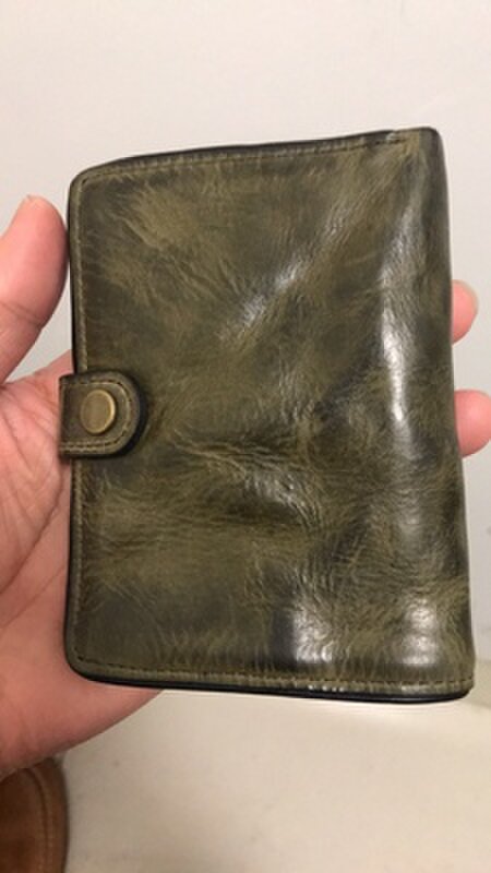 二つ折り財布 復古 本牛革 レディース メンズの画像1枚目