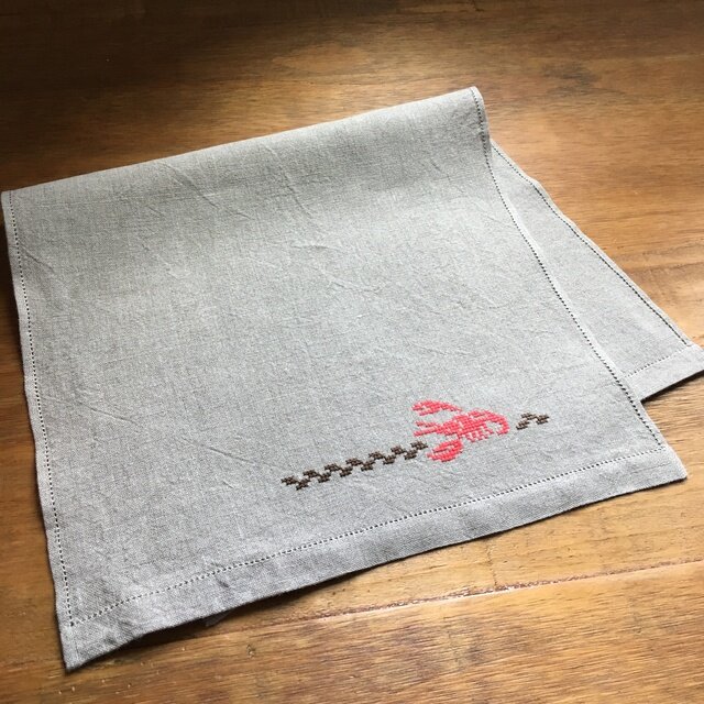 ロブスター|リネンふきんの画像1枚目