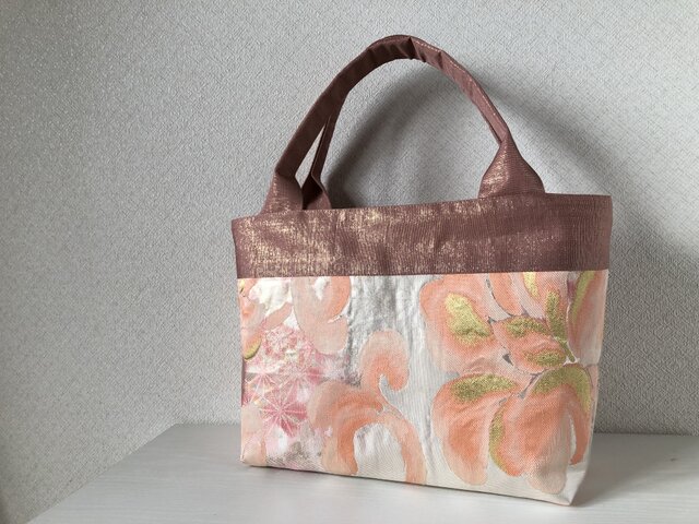 帯バッグ〜サーモンピンク〜の画像1枚目