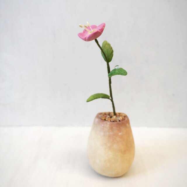 2806.bud 粘土の鉢植え ユウゲショウの画像1枚目