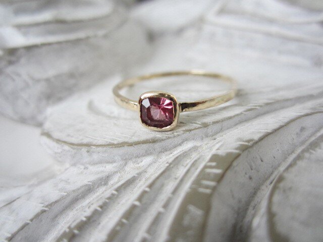 スピネル（スクエア）・リング（k10）(売約済） | iichi 日々の