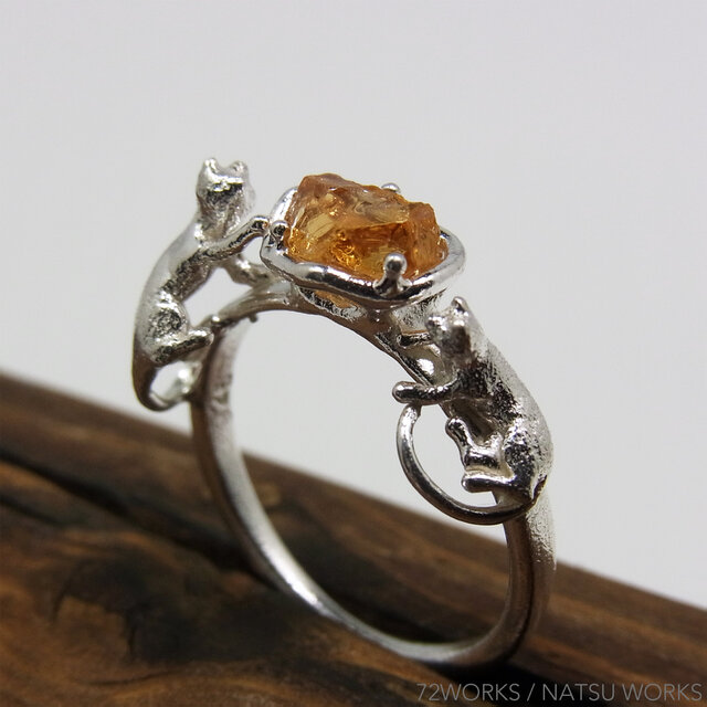 ガーネットと猫 Garnet & Cat Ring ll-