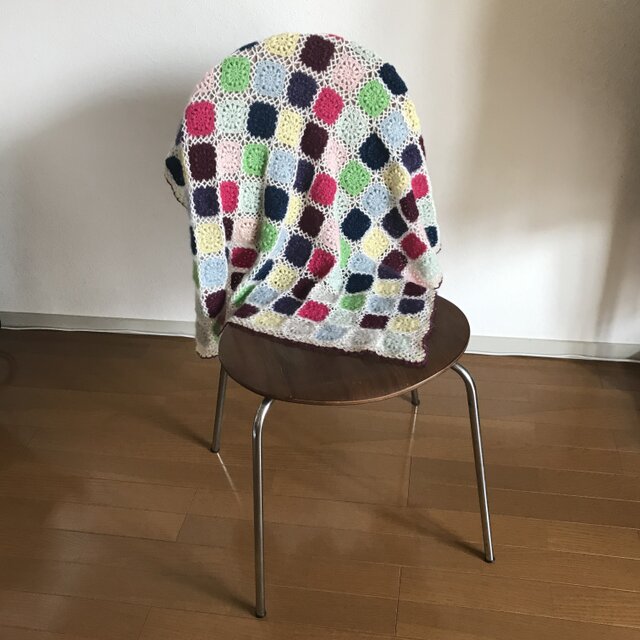 手編みブランケット カラフル | iichi 日々の暮らしを心地よくする