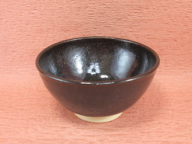 陶器ご飯茶碗（中）黒天目釉 【190423】 | iichi 日々の暮らしを