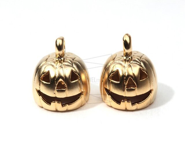 PDT-077-MG【4個入り】パンプキンペンダント,Pumpkin Brass Pendantの画像1枚目