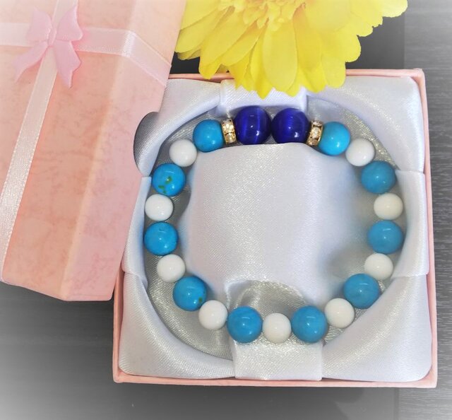 ♡あなたのパワースポット/ホワイトオニキス＆ハウライトターコイズの