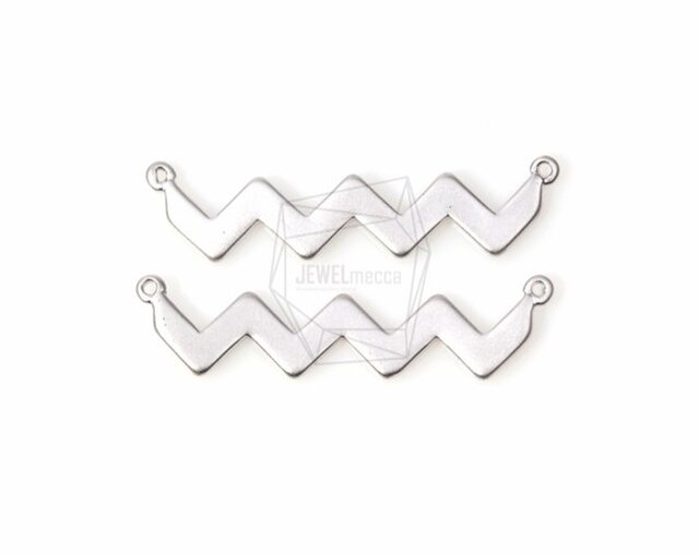 CNT-060-MR【4個入り】ウエーブコネクタチャーム,Simple Wave Connector/ 7mmx30mm Sの画像1枚目