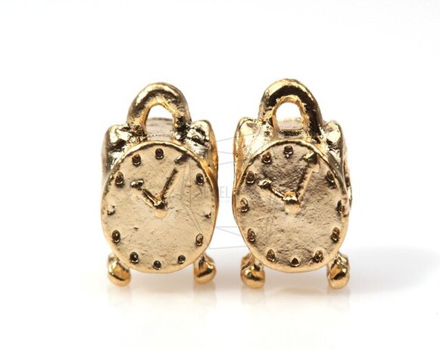 PDT-303-MG【4個入り】置時計ペンダント,Table Clock Pendantの画像1枚目