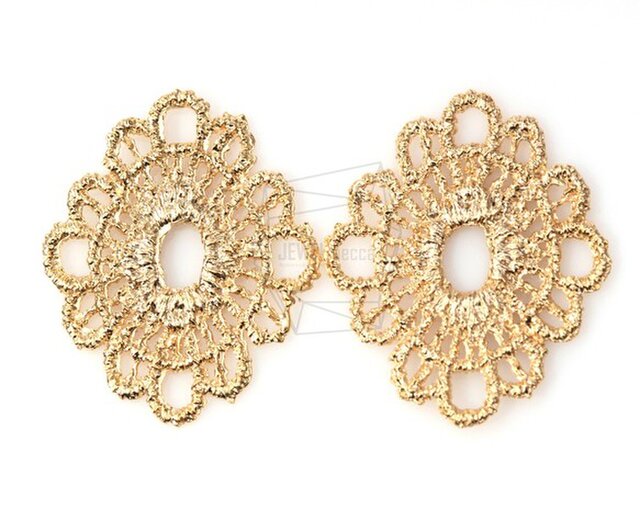 PDT-310-MG【4個入り】スクエアレースのペンダント,Rounded Square Lace Pendantの画像1枚目