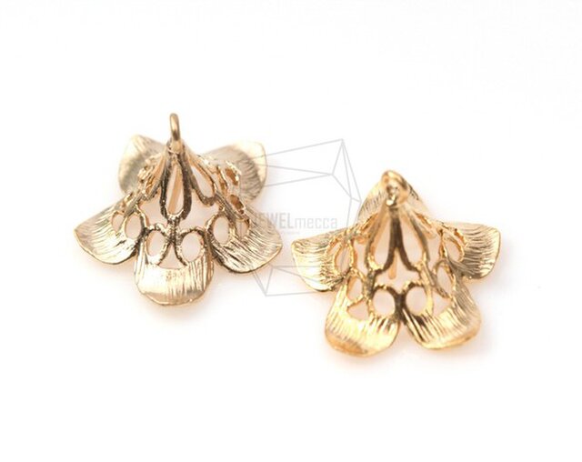 PDT-332-MG【4個入り】フラワービーズキャップ,Flower beads cap Dangle with pegの画像1枚目