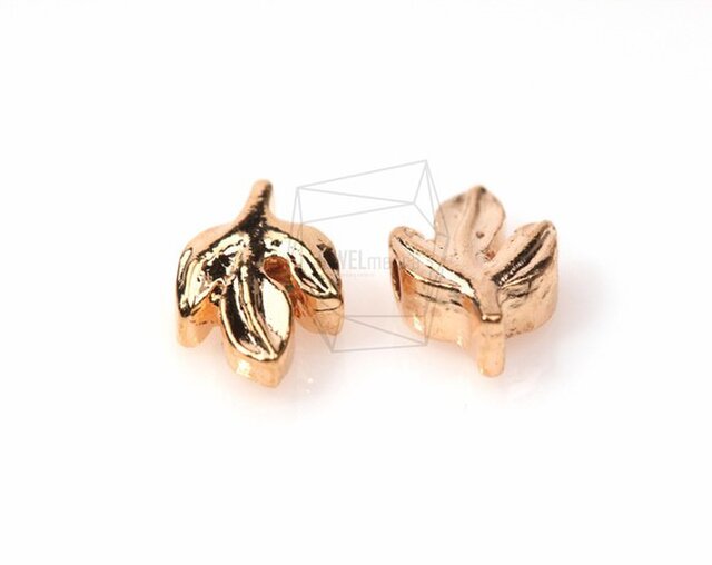 PDT-369-G【4個入り】リーフペンダント,Leaf Pendant/ 7mm x 8mmの画像1枚目