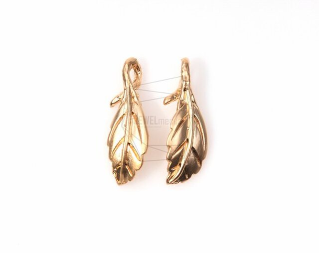 PDT-359-MG【4個入り】リーフペンダント,Leaf Pendant/ 8mm x 18mmの画像1枚目