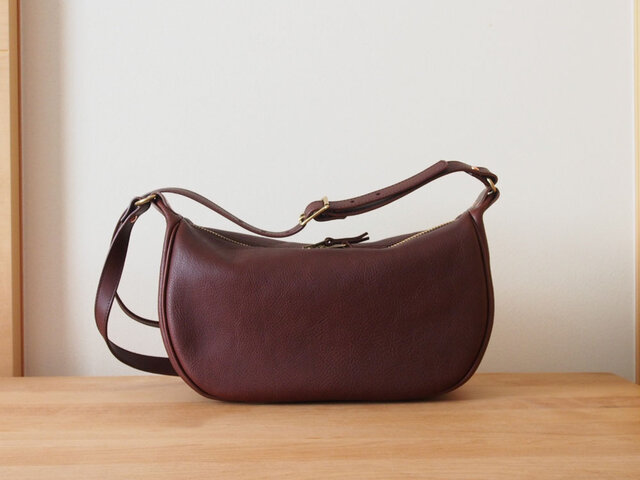 fastener shoulder bag small(cacao) - ファスナーショルダーバッグ小(カカオ)の画像1枚目