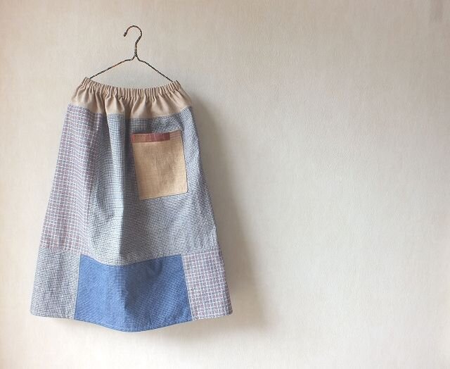 江南の色~上海木綿のいろいろスカートの画像1枚目