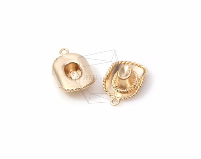 PDT-490-MG【4個入り】カウボーイハットペンダント,cowboy hat Pendantの画像1枚目
