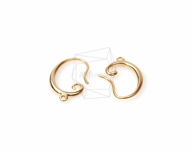 ERG-101-MG【4個入り】シンプルピアスフック,Simple Line Hook Ear Wiresの画像1枚目