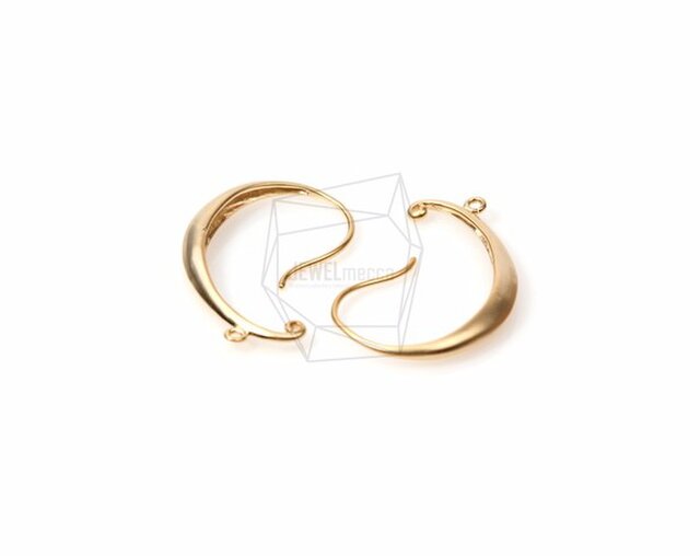 ERG-102-MG【4個入り】シンプルピアスフック,Simple Line Hook Ear Wiresの画像1枚目