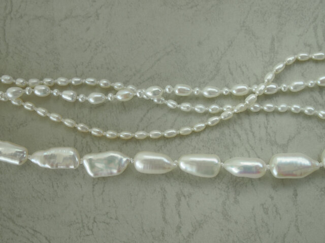 7.5-8.0 mm Double Strand AA+ White Freshwater Pearl Necklace