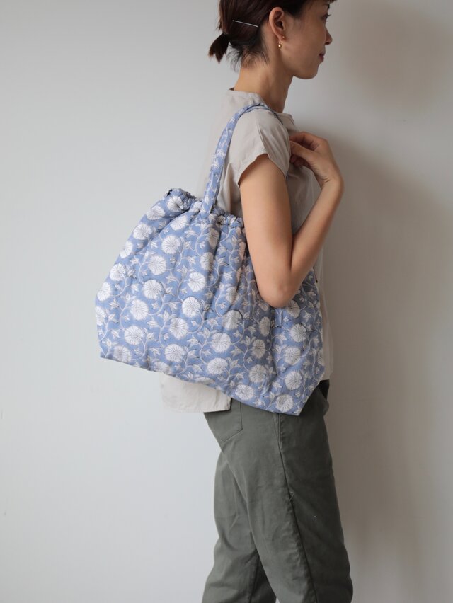 Hand block print bag / no2の画像1枚目