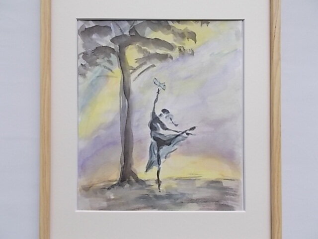 水彩と墨のコラボ画 夢の中の風景 d | iichi 日々の暮らしを心地よく