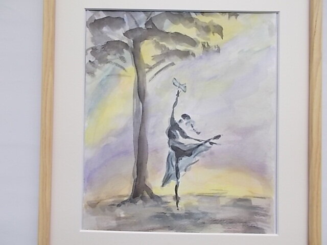 水彩と墨のコラボ画 夢の中の風景 d | iichi 日々の暮らしを心地よく