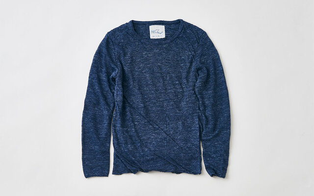 大人気新品セール ブ リネンニット mens/M 長袖プルオーバー（杢ネイビー） | iichi トップス