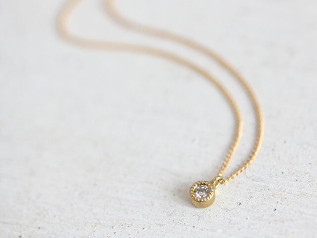 two ply 313 Petit Baby Ring Necklace K18YG/トゥー プライ 一
