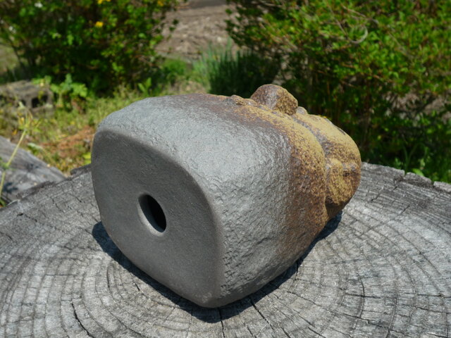 立体物のハンドメイド・クラフト作品・手仕事品一覧　陶のお地蔵さま　瞑想