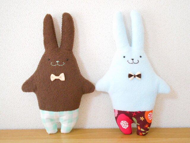 パイルのチョコとミントの双子のうさぎの画像1枚目