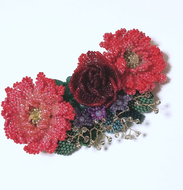 バレッタ Bouquet (レッドガーベラ)の画像1枚目
