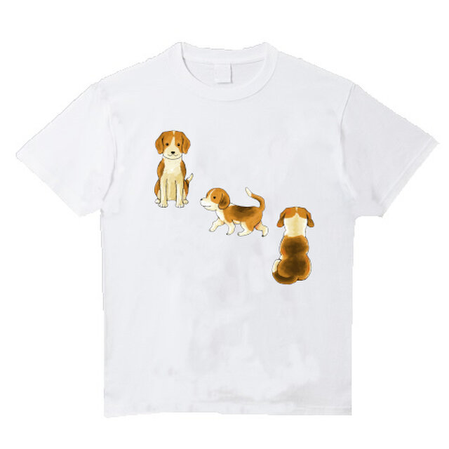 受注プリント全３色ｔシャツ いぬ ビーグル犬 ミニチュアダックス オリジナル 大人から子供まで全てのサイズ対応 Iichi ハンドメイド クラフト作品 手仕事品の通販