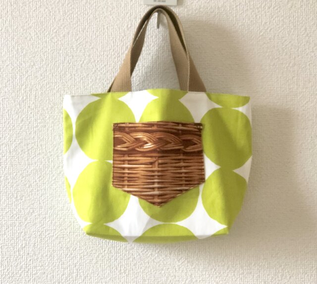 新作★reversible mini tote bag【dot】の画像1枚目