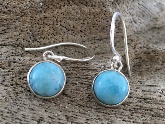 カリブ海の宝石◇ラリマー◇Silver ピアス/イヤリングの画像1枚目